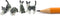 ChangThai Design Tiny ½ Inch Gray Tabby Cat Set 4 Pieces - Miniature Hand Made Ceramic Cats Kittens Kitty Feline Animals Cute Porcelain Decorative...