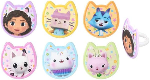 Gabby's Dollhouse Magical Cupcake Rings Toppers 24 Count...