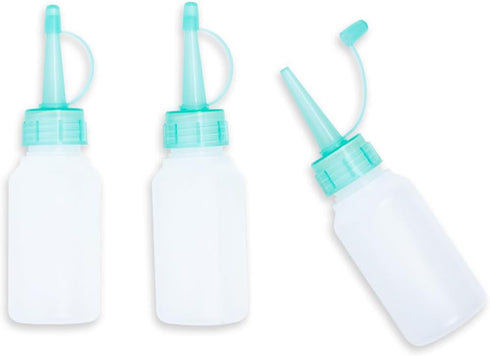 Craftelier - Set of 3 Flexible Bottles with Screw Cap and Stopper | Applicator for Glues, Inks, Scrapbooking and Crafting Materials | Measures App...