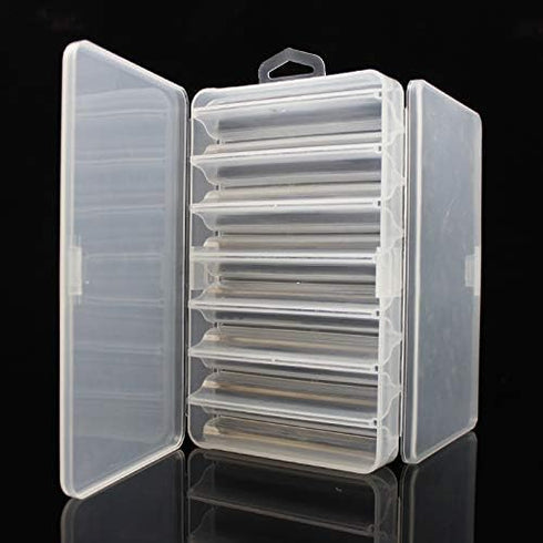 OriGlam Fishing Lure Box Tackle Storage Trays Fishing Tackle Storage, Double Side 14 Compartments, Waterproof Accessory Box Fishing Lure Bait Hook...