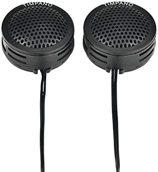 Timpano TPT-ST1 Dome Tweeter, 1 Inch Tweeter Set for Car Audio, Angle or Surface Mount Tweeters, 4 Ohm Soft Dome 150 Watts Max Power Tweeter for P...