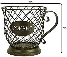 Boston Warehouse Coffee Mug Kup Keeper, Storage Basket,20 pods...