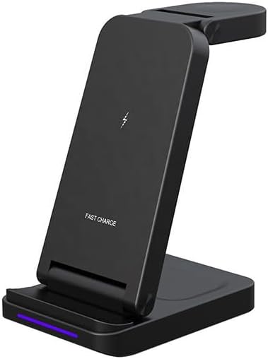 3 -in-1 Folding Wireless Charger, Black...