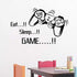 Home Find Game Wall Decals Eat Sleep Game Quote Wall Stickers Gamers World for Net Bar Living Rooms Bedroom Removable Kids and Boys Rooms Decorati...