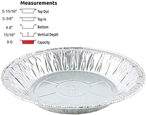 PACTOGO 6" Aluminum Foil Mini Pie Pans - Disposable Small Baking Tin Plates (Pack of 50)...