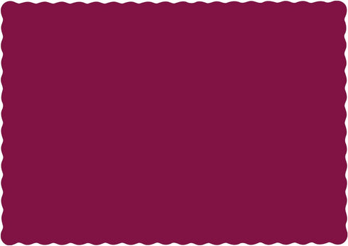 Hoffmaster 310524 Paper Placemat, 13-1/2" Length x 9-1/2" Width, Scalloped Edge, Burgundy (Case of 1000)...