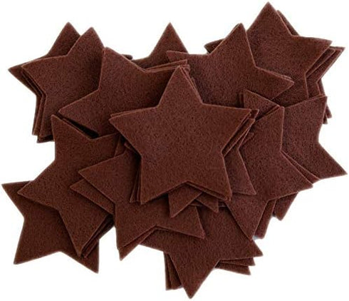 Playfully Ever After 3 Inch 35pc Felt Stars (Brown)...