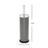Home Basics Toilet Brush with Swirl Canister, Grey | Sturdy Base | Embossed Design | Neutral Color...