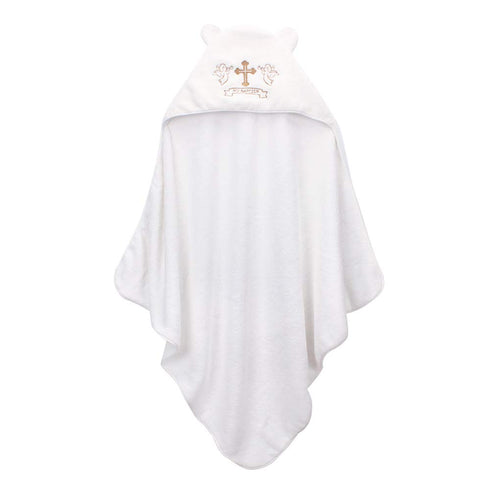 ESTAMICO Unisex Baby Plush Hooded Bath Towels with Embroidery Cross and Cute Ears Baptism for Infants, Toddlers & Kids...