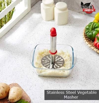 Maharaja Combo Of Manual Hand Blender, Whisk, Stainless Steel Masher, Spatula With Brush & 2 in 1 Strainer-Greater (Pack Of 6)...