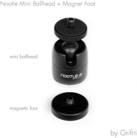 GRIFITI Nootle Magnetic Foot 1/4 20 Threaded Magnet Base for Mini Ball Head, Pan Heads, Camera, Phone Holders, Video Cameras, Phone Mounts, Projec...