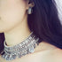 idealway Retro Boho Tribal Tassel Collar Bib Chain Chunky Pendant Statement Necklace Choker for Women...