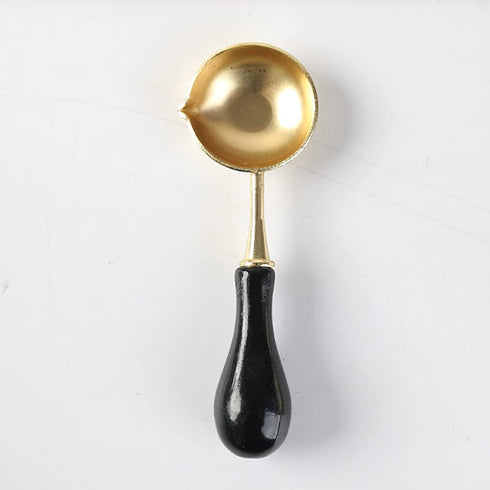 1PC Wax Sealing Spoon Wooden Handle Sealing Spoon Brass Melting Spoon Wax Seal Warmer Kit for Wax Seal Stamp Art Craft...