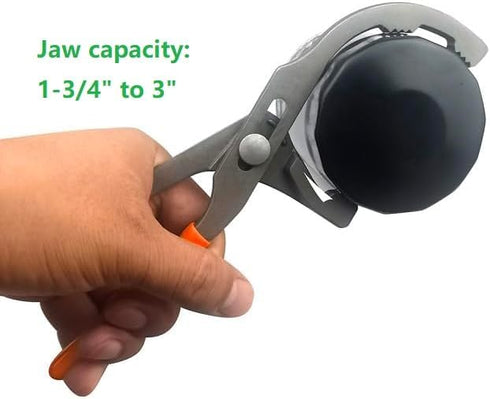 9" Small Oil Filter Pliers, Adjustable Oil Filter Wrench, Multifunction Oil Filter Removal Tool, Ideal for Engine Filters, Conduit & Fittings...