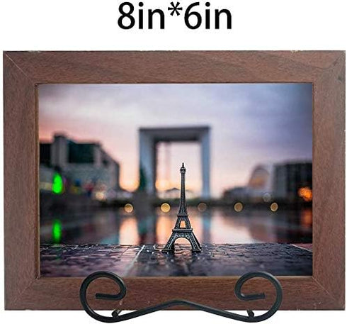 LIONWEI LIONWELI Wall Mount Plate Display Stands - 2 Pack Black Iron Easel Holders - Vertical Wall Hangers for Decorative Plates, Picture Frames, ...