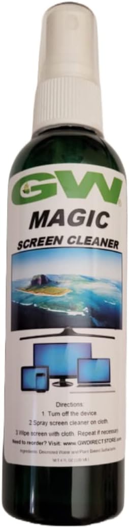GW Deluxe Magic Screen Cleaner Kit for Samsung, LG, Sony, Ultra HD 4k HDR OLED TV, Laptop and Tablet Screens with 2 Premium Microfiber Cloths and ...