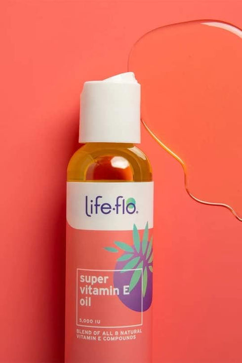 LIFE-FLO Super Vitamin E Oil 5000IU with 8 Vitamin E Compounds | Skin & Antioxidant Support | Soothing Hydration | 4 Oz | Pack of 2...