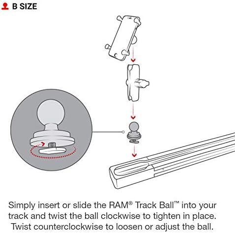RAM Mounts Track Ball with T-Bolt Attachment RAP-B-354U-TRA1 with B Size 1" Ball...