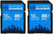 Everything But Stromboli 16GB SD Card (2 Pack) Speed Class 10 UHS-1 U1 C10 16G SDHC Memory Cards for Compatible Digital Camera, Computer, Trail Ca...