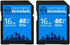 Everything But Stromboli 16GB SD Card (2 Pack) Speed Class 10 UHS-1 U1 C10 16G SDHC Memory Cards for Compatible Digital Camera, Computer, Trail Ca...