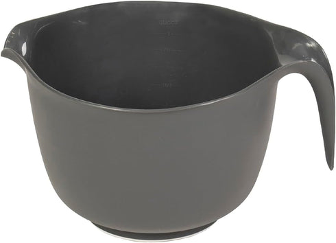Glad Mixing Bowl with Handle – 3 Quart | Heavy Duty Plastic with Pour Spout and Non-Slip Base | Dishwasher Safe Kitchen Supplies for Cooking and B...