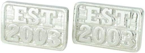 Establised Year 2003 EST Anniversary Cufflinks...