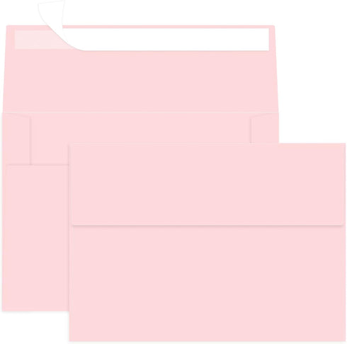 4x6 Envelopes pink For Invitation,Pink A6 envelope 4.75 x 6.5 inch, 4X6 Envelopes for A6 cards,Self Seal envelopes for weddings, greeting cards,ba...