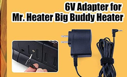 DC AC Power Adapter for Mr Heater MH18B Big Buddy & Tough Buddy Heater 6 Volt US Compatible with mr heater parts F274865 F274830 MH18BRV...