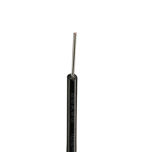 BNTECHGO 22 Gauge PVC 1007 Solid Electric Wire Black 100 ft 22 AWG 1007 Hook Up Tinned Copper Wire...