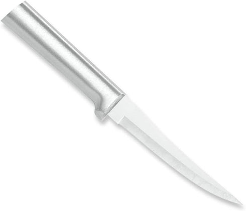 Rada Cutlery Super Parer Knife (R127), 4.38" Stainless Steel Hollow Ground Blade, Made in USA, Silver Handle...