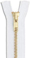 24 inch Metal Zipper White 24” Gold Brass Metal Heavy Duty Zippers Separating Sewing Zipper Craft Zippers...