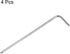 4pcs Ball End Hex Key Wrench 2mm L-Shape Long Arm Hexagon Metric Wrenches Chrome Vanadium Steel Repairing Tool for Home Repair...