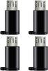 4-Pack USB-C to Micro USB Adapter, C to Micro USB Adapter Type C Female to Micro USB Male Convert Connector Charge Data Sync Replacement for Samsu...