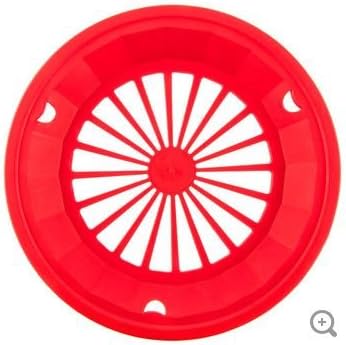 Classic Red 10-3/8" Plastic Paper Plate Holders, Set of 4...