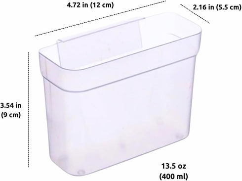 4 Pcs Clear Hanging Refrigerator Lid Shelf Organizer: Versatile Box Set for Adaptable Fridge Storage Efficiency Bins (Clear, 4 Pcs)...