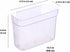 4 Pcs Clear Hanging Refrigerator Lid Shelf Organizer: Versatile Box Set for Adaptable Fridge Storage Efficiency Bins (Clear, 4 Pcs)...