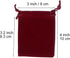 HRX Package Mini Velvet Gift Bag with Drawstring,20PCS Burgundy Red Velvet Cloth Jewelry Pouches (3x4 inches)...