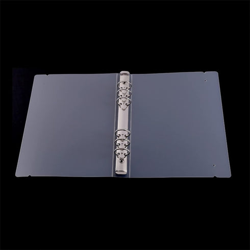 3PCS A5 6 Ring Binder Cover Clean Transparent Soft PVC for Refillable Notebook Shell withMatte surfaceforStamp & Die Storage...