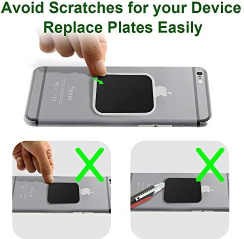 Mount Metal Plate?12Pack? for Magnetic Car Mount Phone Holder with Full Adhesive for Phone Magnet, Magnetic Mount, Car Mount Magnet-12X Rectangula...