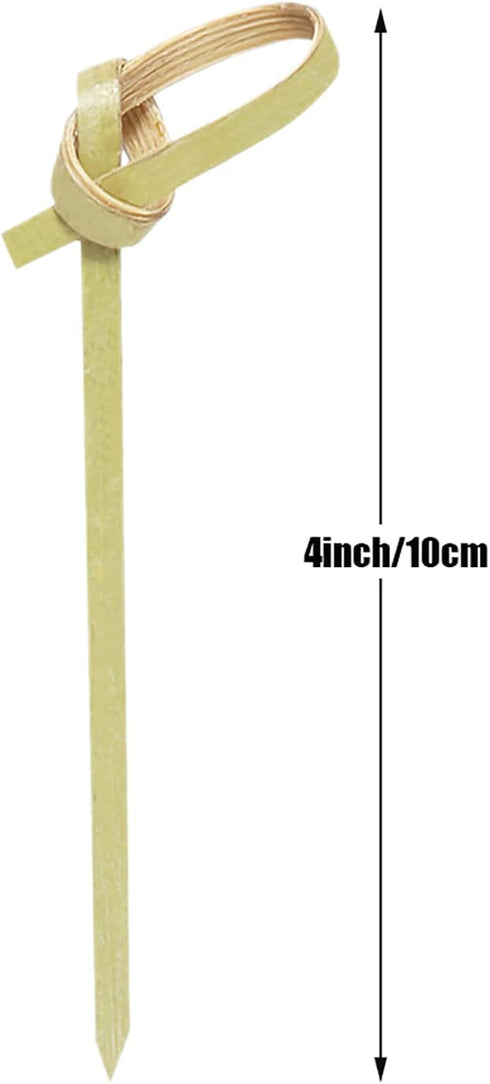 300PCS 4 Inch Bamboo Cocktail Picks - Knot Picks, Skewers, Toothpicks for Appetizers & Events...