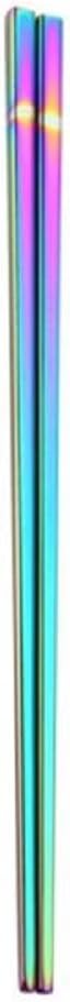 PAPER & QUARTZ Holographic Iridescent Rainbow Kitchen Utensil Chopsticks in Stainless Steel...