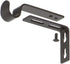 Ivilon Adjustable Brackets for Curtain Rods - for 1/2 or 5/8 Inch Rods. Set of 2 - Antique Black...