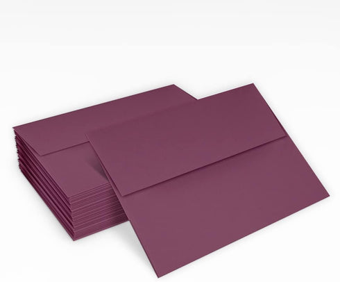 LUXPaper A2 Invitation Envelopes | Peel & Press | 4 3/8" x 5 3/4" | Vintage Plum | 80lb. Text | 50 Qty...