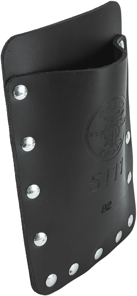 Klein Tools 5111 Single-Pocket Tool Pouch with Leather Construction, Great for Small Tools, Electrician Tool Pouch and Pocket Protector...