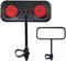 Lowrider Rectangular Bicycle Bike Mirror Black with RED Reflector Bike Part, Bicycle Part, Bike Accessory, Bicycle Accessory...