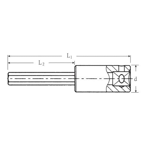 Stahlwille 01450007 INHEX Sockets #44a, Size 7/64", High-Performance Steel - Eextremely Resilient, Chrome Plated Finish, 1/4 inch Drive, Length 55...