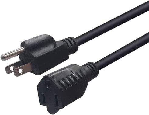 Short Power Extension Cord,16AWG/13A,Outlet Saver, 3 Prong Male Plug to Female Socket Heavy Duty Power Extension Cable (6FT/1.8M)...