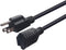 Short Power Extension Cord,16AWG/13A,Outlet Saver, 3 Prong Male Plug to Female Socket Heavy Duty Power Extension Cable (6FT/1.8M)...