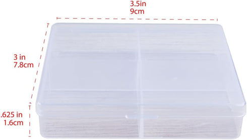 Craft County Small Clear Plastic Organizer – Store Craft Supplies, Beads, and Other Small Items – 4 Compartments...