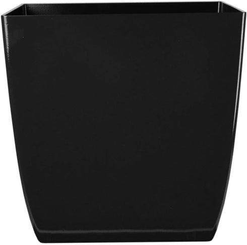 The HC Companies 8 Inch Aria Square Self Watering Planter - Plastic Plant Pot for Indoor Outdoor Plants Flowers Herbs, Glossy Black...